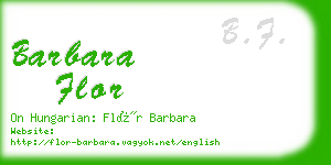 barbara flor business card